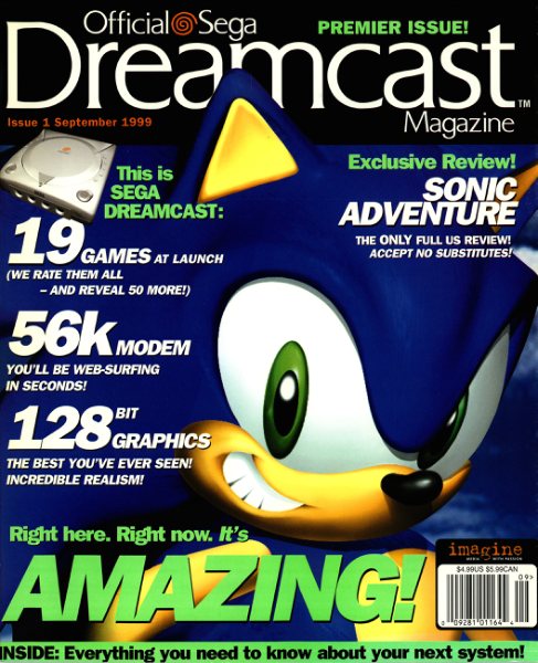Cover of Official Sega Dreamcast Magazine (US) issue 1